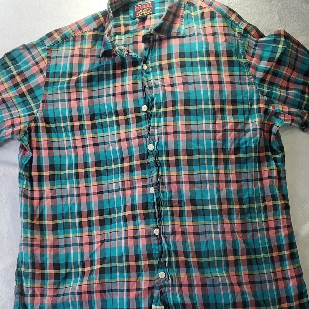 Cremieux Colorful Plaid Mens Shirt XL